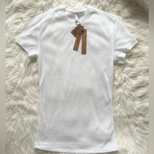 SKIMS Threadbare Rib Crewneck Standard Tshirt S SS-STT-8234